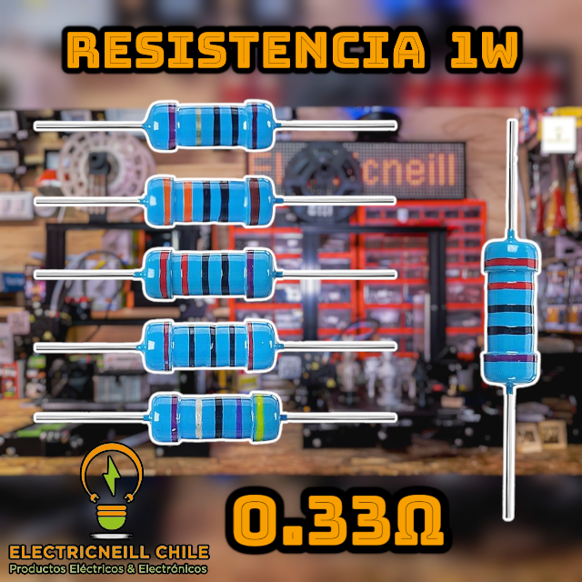 Kit de 3 Resistencias de Película de Carbono 1W [0.33Ω - 100Ω]
