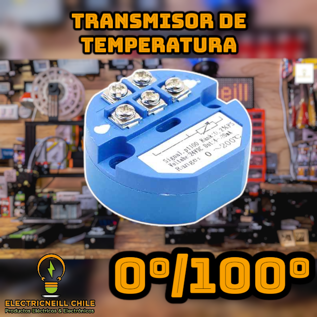 Transmisor de Temperatura PT100 Tipo A – Salida 4–20 mA | Alimentación 24 V DC
