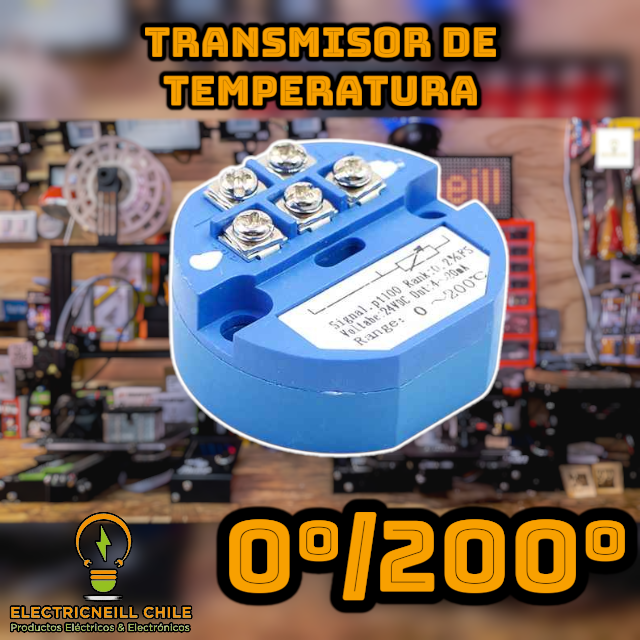 Transmisor de Temperatura PT100 Tipo A – Salida 4–20 mA | Alimentación 24 V DC