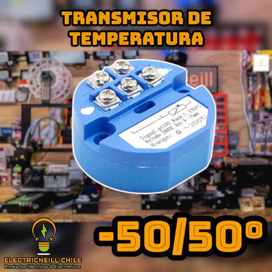 Transmisor de Temperatura PT100 Tipo A – Salida 4–20 mA | Alimentación 24 V DC